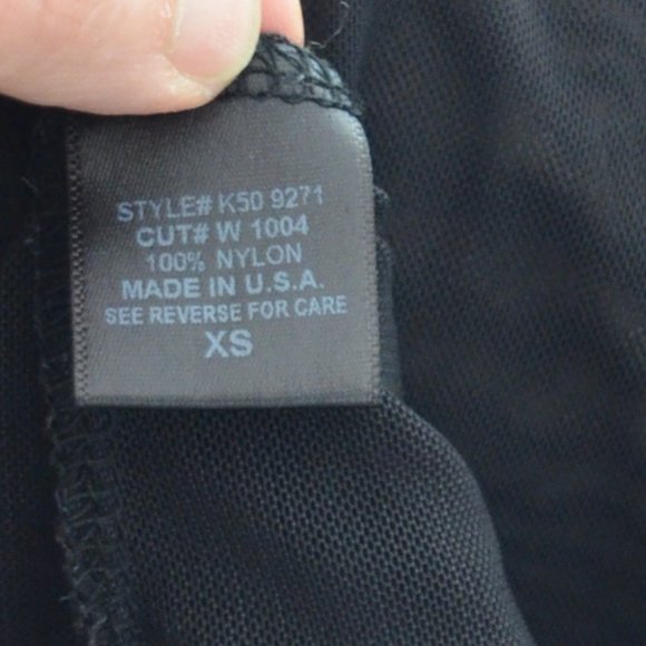 Emma & Sam Sheer Mesh Black Oversize Top Short Sleeve Womens Size XS - Picture 9 of 9